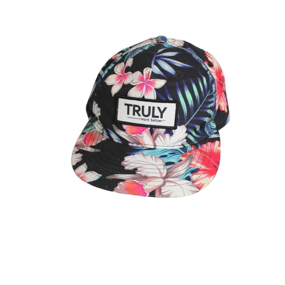 Truly Hard Seltzer Hat Adult One Size Snap Back Flat Bill Hawaiian Beach Spring